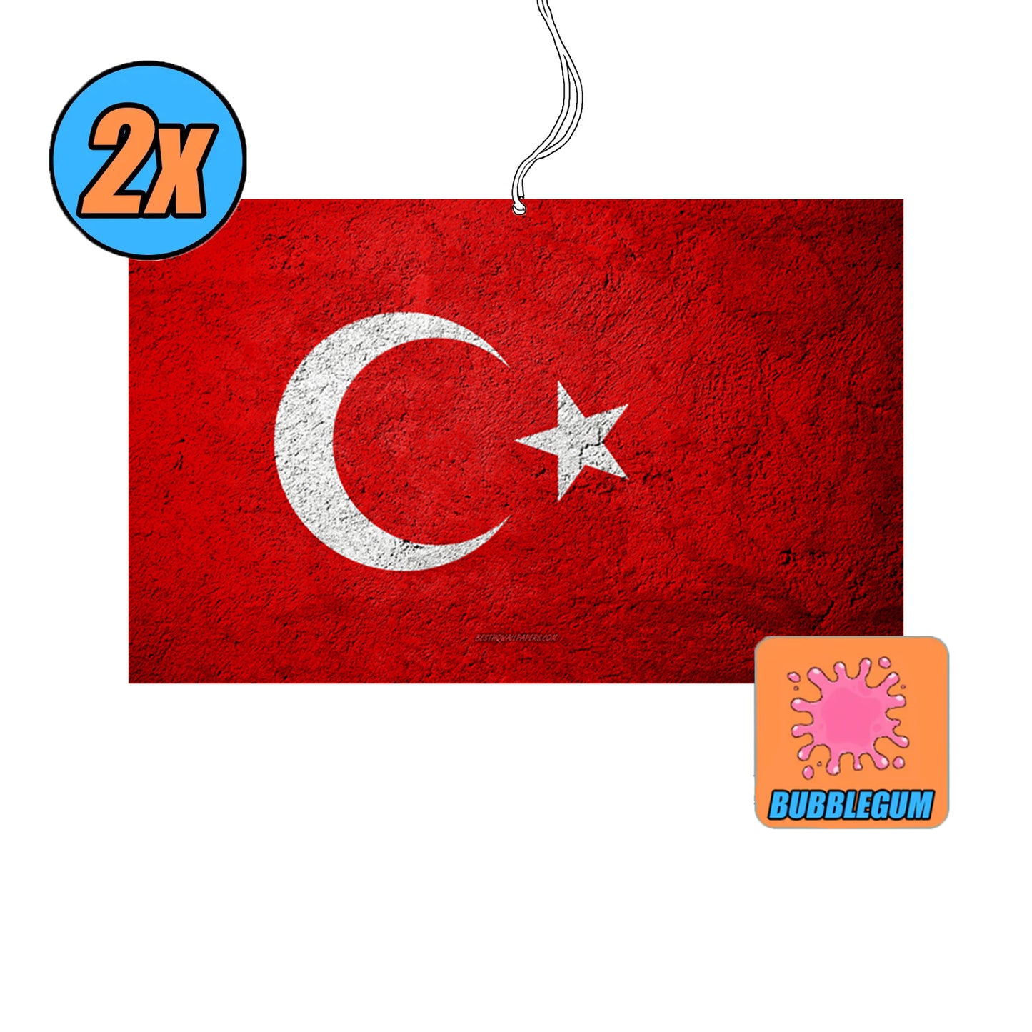 2x Türkiye Flagge Duftbaum / Lufterfrischer