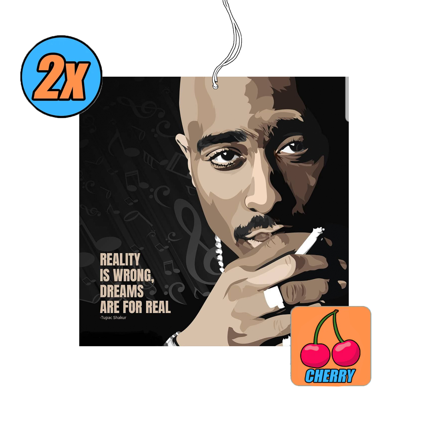 2x Tupac Shakur 3.0 Duftbaum / Lufterfrischer