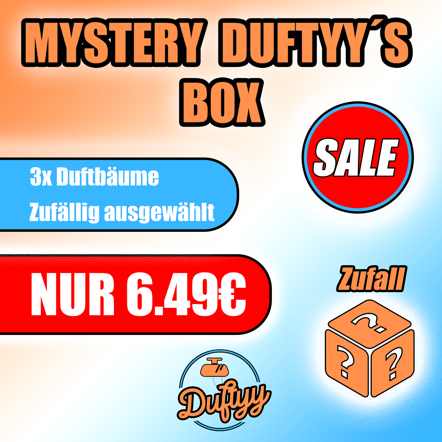 MYSTERY DUFTYY'S BOX / 3x Duftbaum - Lufterfrischer