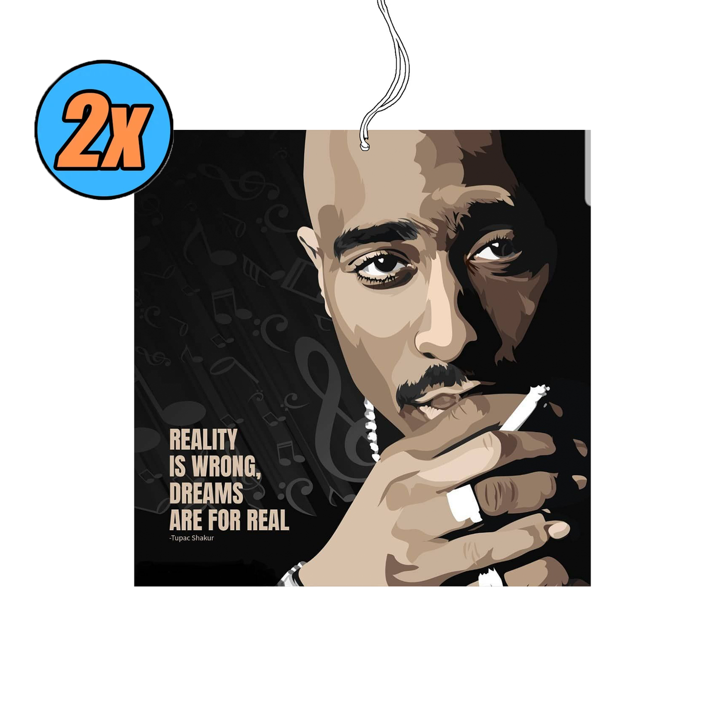 2x Tupac Shakur 3.0 Duftbaum / Lufterfrischer