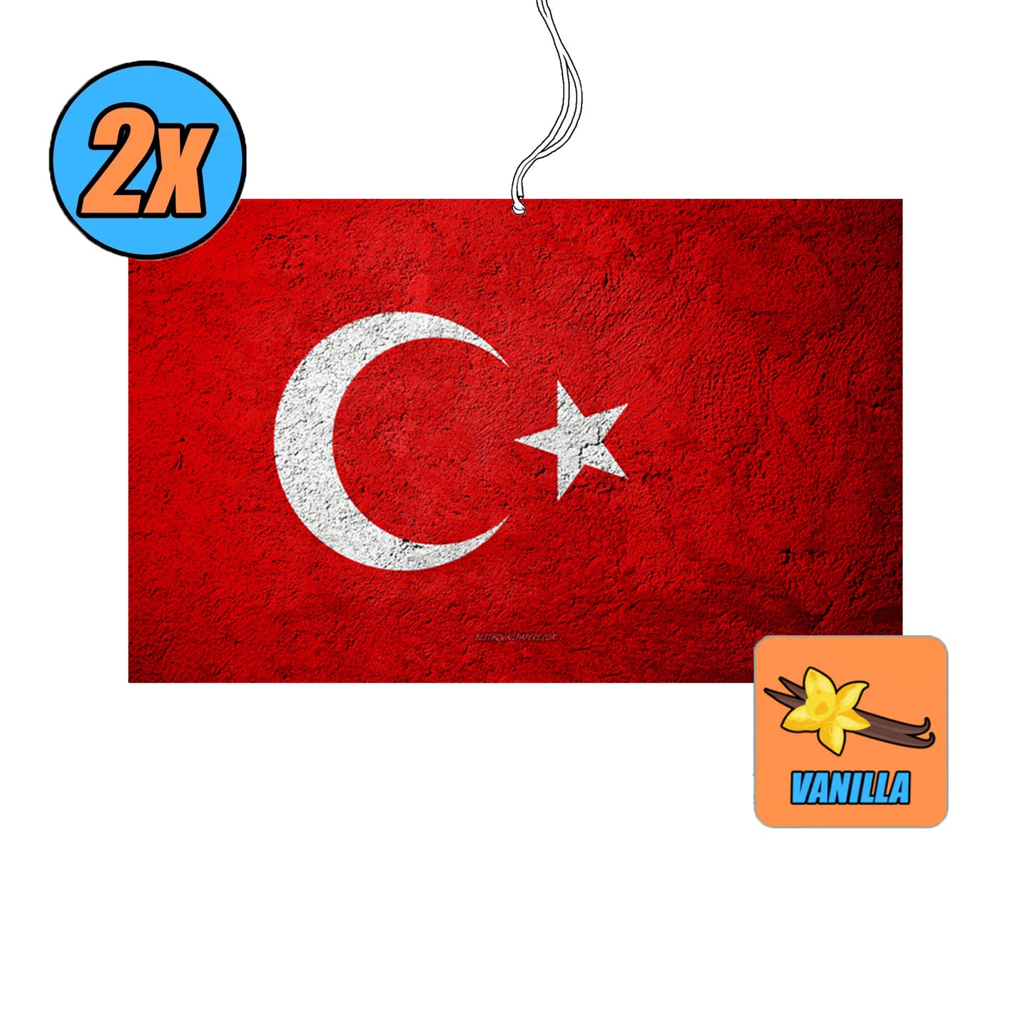 2x Türkiye Flagge Duftbaum / Lufterfrischer