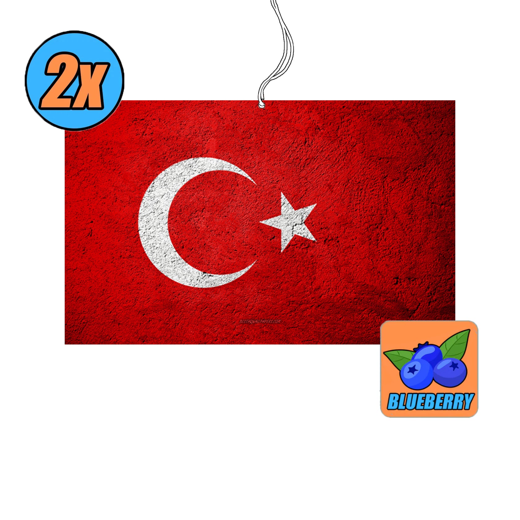 2x Türkiye Flagge Duftbaum / Lufterfrischer