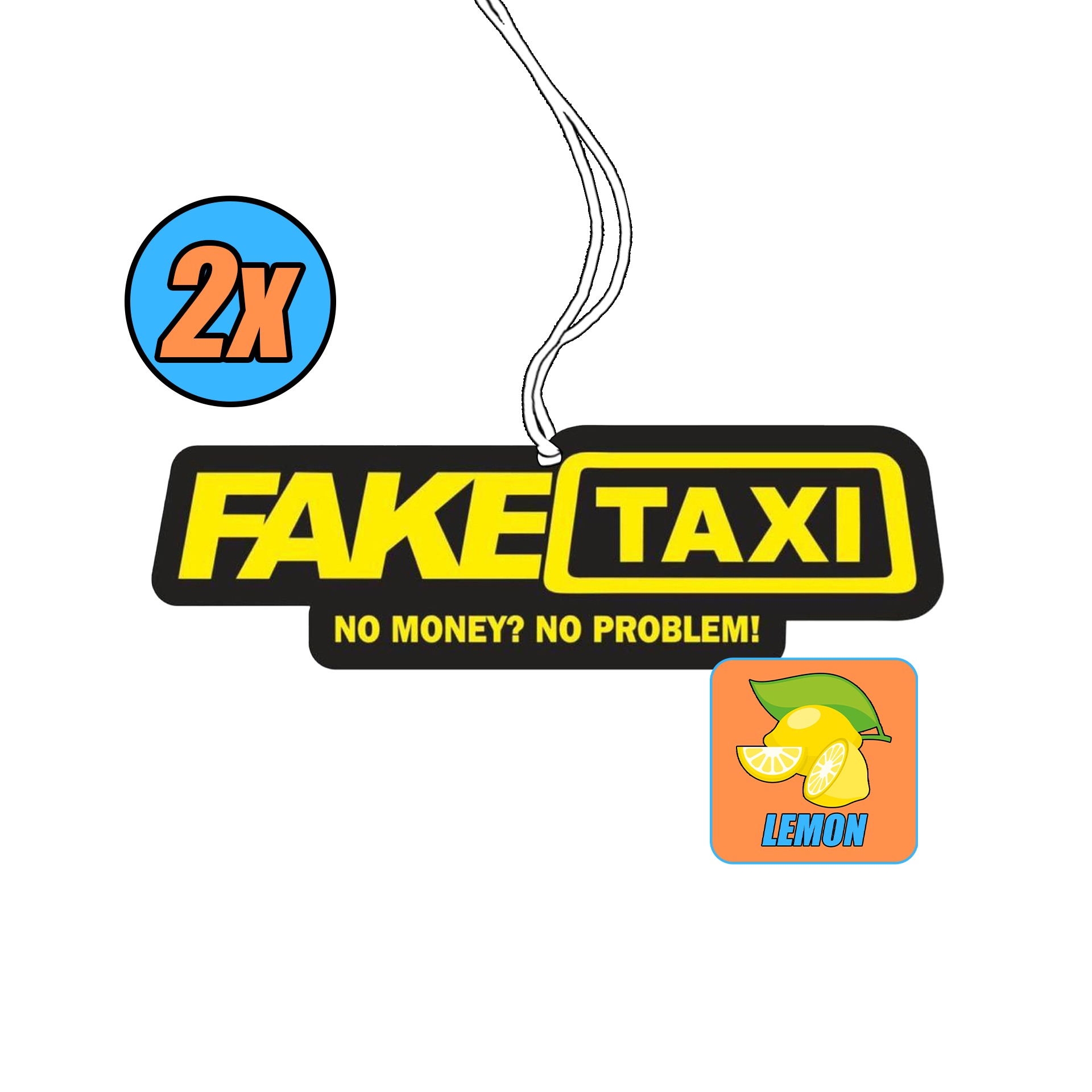 2x Fake Taxi Duftbaum Auto lustig, Auto Duftspender, Duftbaum Auto