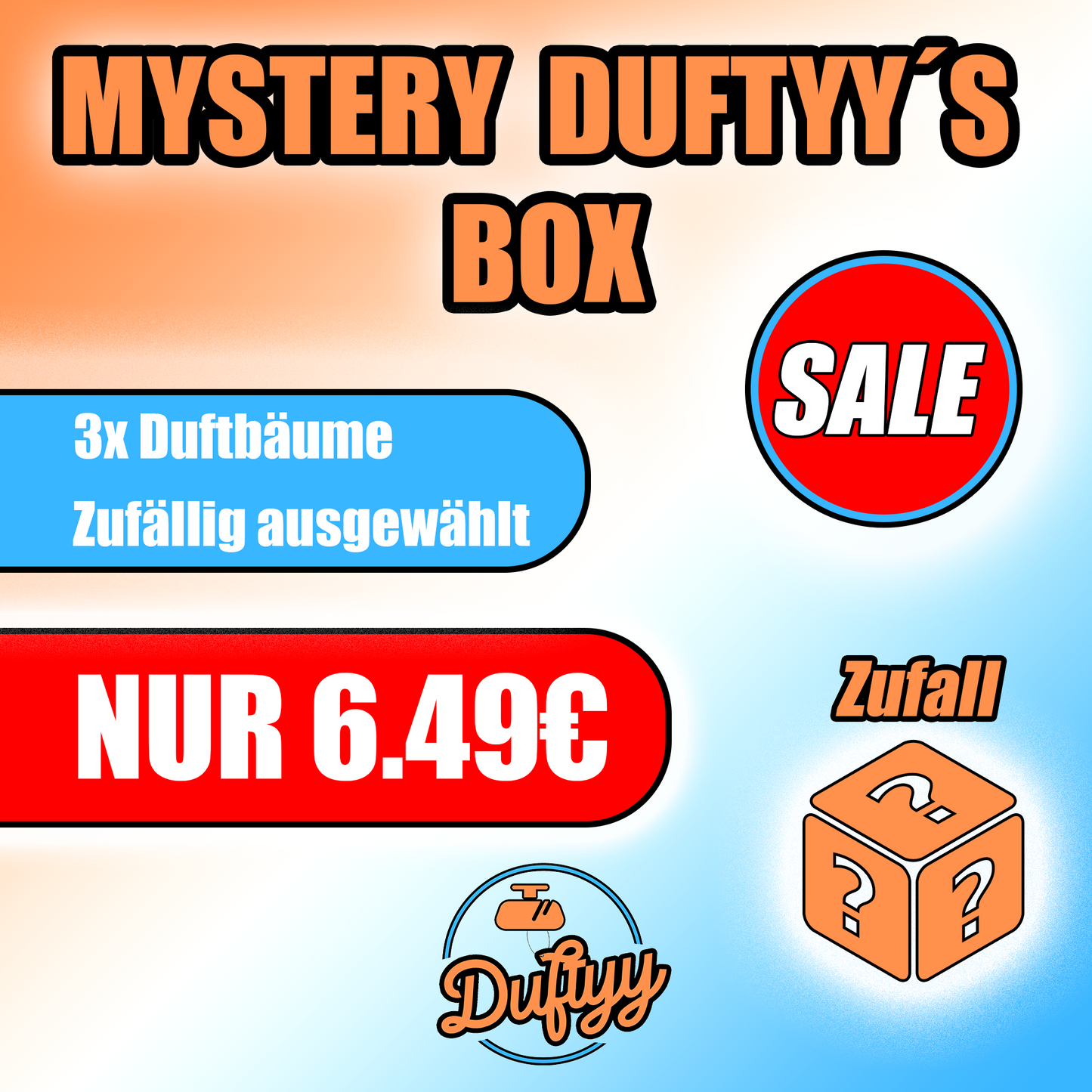 MYSTERY  DUFTYY'S BOX / 3x Duftbaum - Lufterfrischer